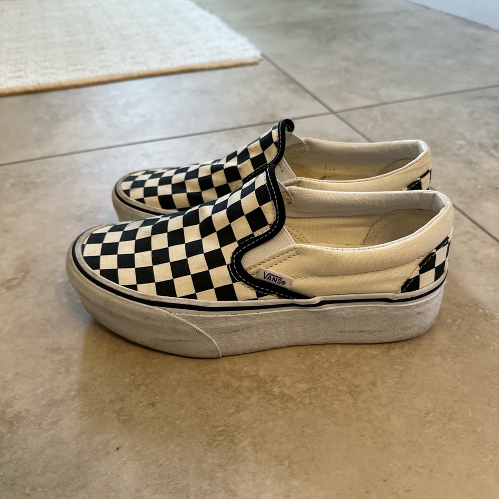 Vans Checkerboard Slip-On platform Sneakers